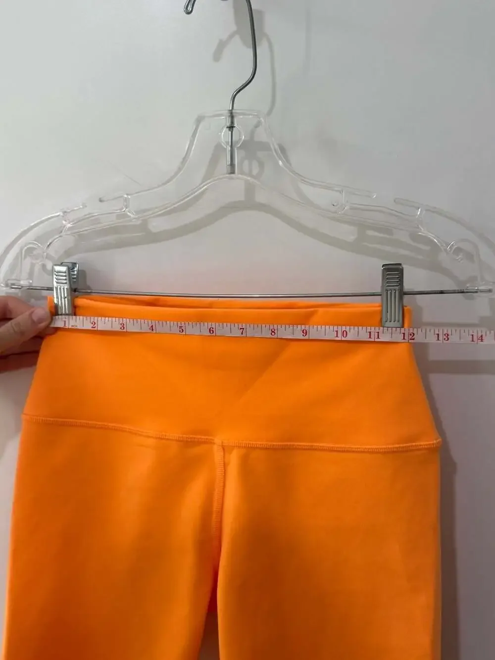 Alo Yoga High-Waist Airbrush Biker Shorts in Bright Orange